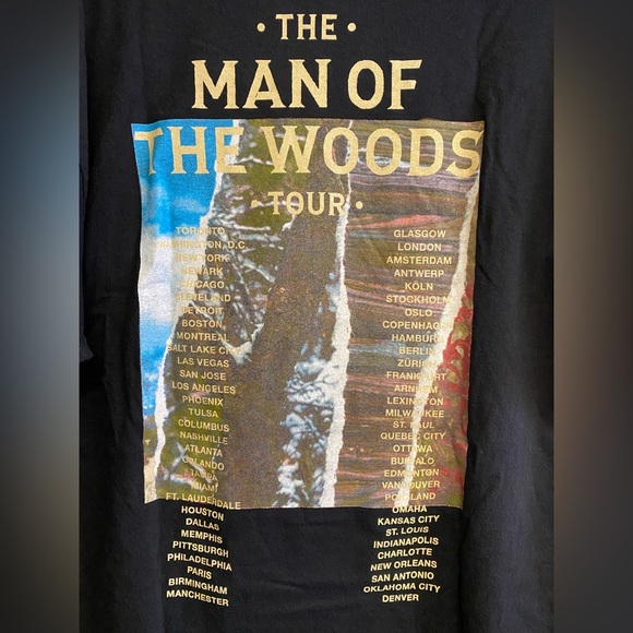Mens XL Just Timberlake The Man of the Woods Tour 2018/2019 Merch Tee T-Shirt - Picture 6 of 9